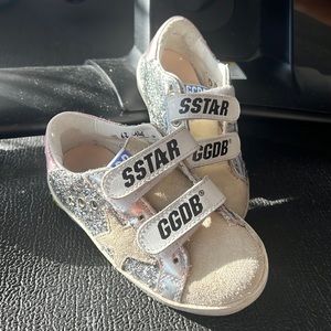 Golden Goose- Girl's Old School Glitter Low-Top Sneakers, Toddler Size 7 US (23)